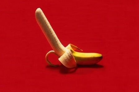 Banana simbolizează un penis mărit prin activitate fizică